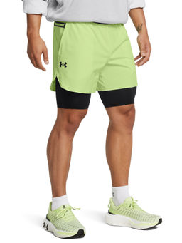 Under Armour - Men Green Vanish Elite 2 in 1 Shorts