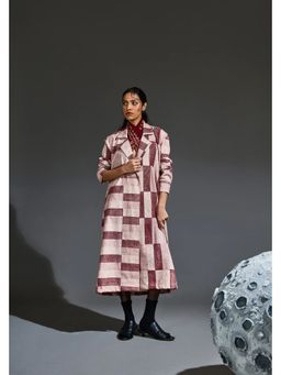 Banana Labs - Crater Man Maroon Block Trench Coat