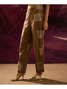 Banana Labs - Brown Pure Cotton Printed Relaxed Pant