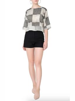 Banana Labs - Women's Monochrome Grey Tone Crop Top