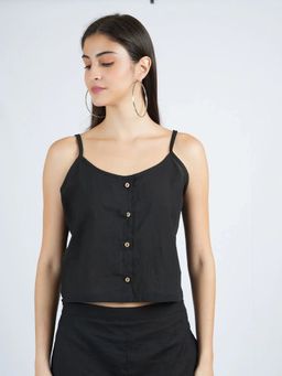 Banana Labs - Women's Silk Waves Essentials Black Top
