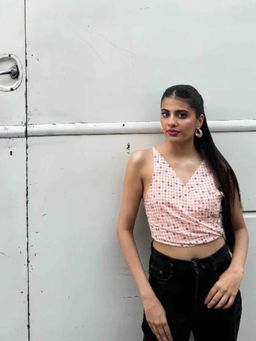 Banana Labs - Women's Pink Jolene Wrap Crop Top