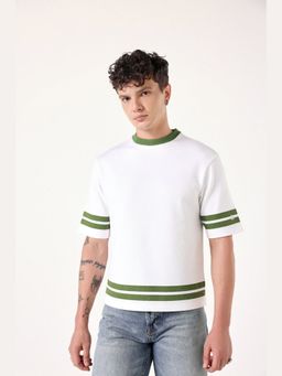 Muvazo - Green 'Lit Oversized Unisex White T-shirt