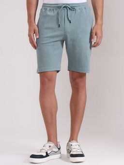 JadeBlue - Blue Printed Cotton Slim Fit Pure Cotton Vibrant Short