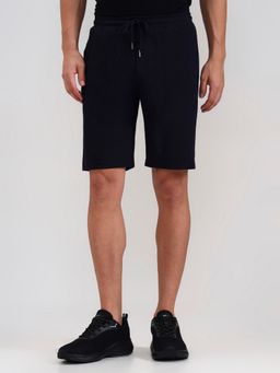 JadeBlue - Navy Blue Solid Slim Fit Blended Fabric Comfortable and Trendy Short