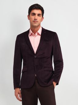 Arrow - Textured Wine Full Sleeves Blazer