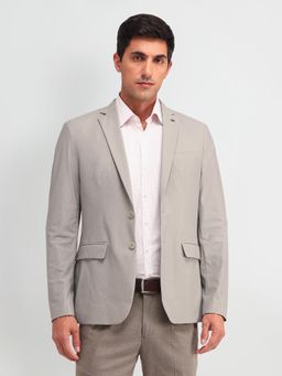 Arrow - Textured Beige Full Sleeves Blazer