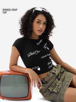 The Souled Store - Originals: Street Chic Women Cropped T-Shirt