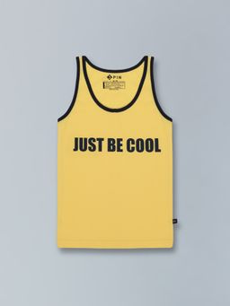 3PIN - Boys Yellow Just Be Cool Printed Cotton Vest