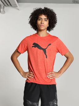 Puma - Favourite Heather Cat Training Mens Orange T-shirt