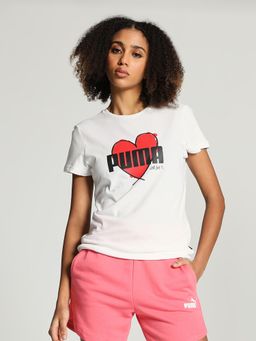 Puma - Heart Womens White T-shirt