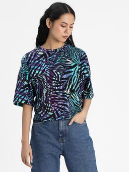 Puma - Cg Boyfriend Printed Womens Purple T-shirt