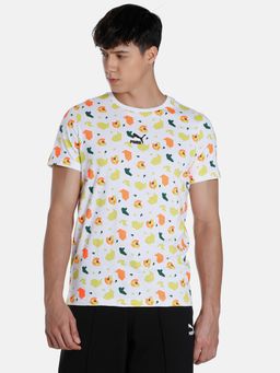 Puma - All Over Print Mens White T-shirt