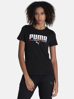 Puma - Multicoloured Womens Black T-shirt
