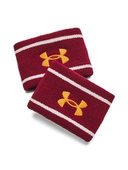 Under Armour - Maroon Striped Performance Terry Wristband