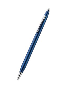 Cross - Translucent Cobalt Blue Engraved Diamond Ballpoint Pen