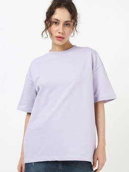 Bewakoof - Women Purple Oversized T-shirt