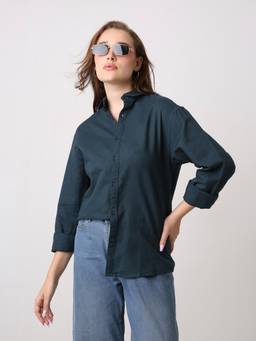 BLNK - Women Teal Cotton Core Shirt