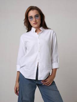 BLNK - Women White Cotton Core Shirt