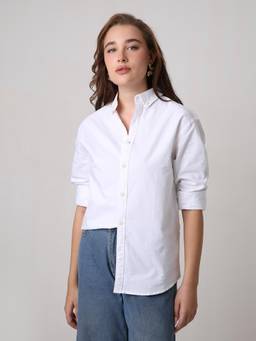 BLNK - Women White Classic Oxford Oversized Shirt