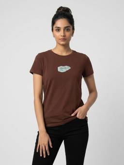 Spykar - Women Brown Regular Fit T-Shirt