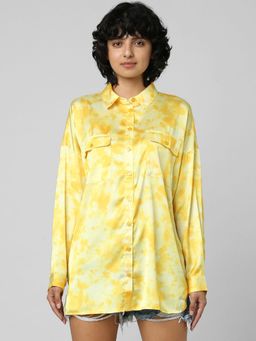 ONLY - Yellow Satin Long Shirt