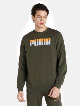 Puma - Crew Mens Green Sweatshirt