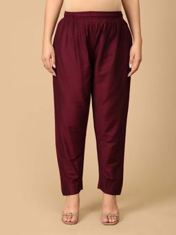 The Mom Store - Wine Silk Maternity Pant