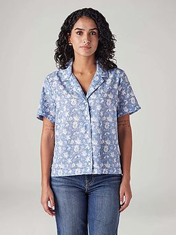 Levi's - Women Blue Floral Printed Regular Fit Shirt