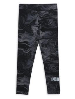 Puma - Essentials Marbleized Girls Black Tights