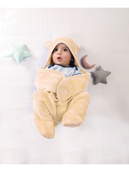 Mi Arcus - Ultra Soft Knitted Light Fur Plush Warm Blanket Wrapper 0-12 M- Peach