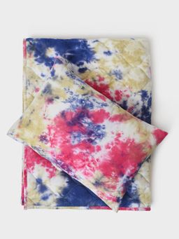 Mi Arcus - Pink Tie-Dye Comforter & Matching Pillow Set – Travel-Friendly, 2 to 6 Y