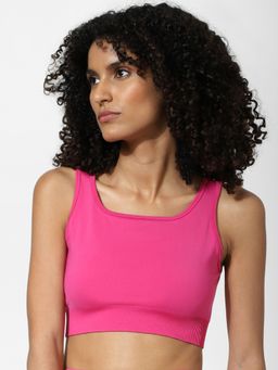 ONLY - Play Women Solid Pink Sports Bra