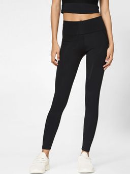 ONLY - Play Women Solid Black Training Tights