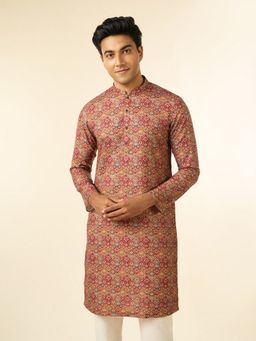 Diwas by Manyavar - Men Printed Brown Destiny Kurta