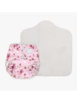 Snugkins - Newborn Bliss Cloth Diapers , Wetfree Prefold Pad And Booster Pad-Sakura (Set of 3)