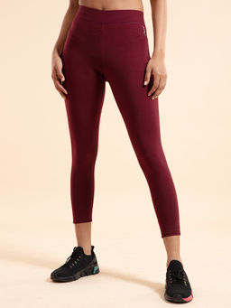 Nykd by Nykaa - Nykd All Day Essential Cotton Leggings-NYAT076 Zinfandel