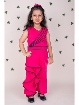 Toplove - Pink Ruffles Jumpsuit