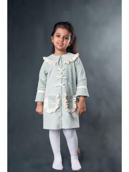 Toplove - Green Patch Pocket A-Line Dress