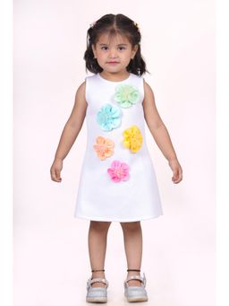 Toplove - White 3D Floral Fantasy Dress