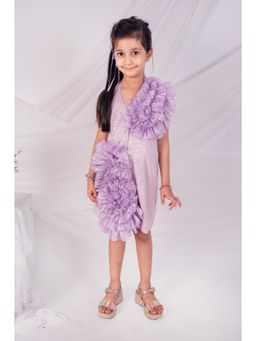 Toplove - Lavender Ruffle Trench Dress