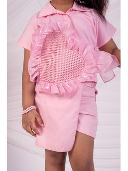 Toplove - Pink Big Heart Co-Ord Set