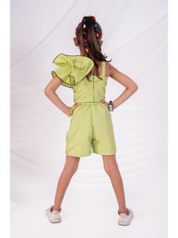 Toplove - Green Big Ruffle Co-Ord Set