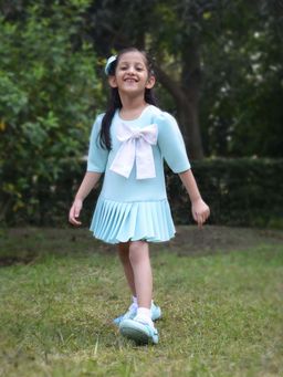 Toplove - Blue Frozen Scuba Dress