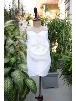 Toplove - Tulip White Flower Dress