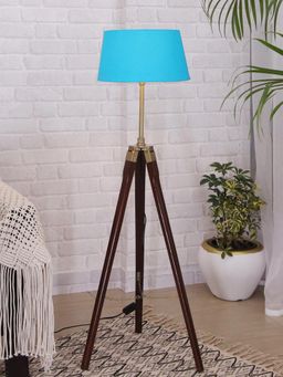 Homesake - Tripod Floor Lamp Industrial Nautical Turquoise