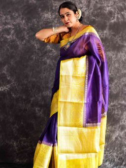 Sundarii - Morni-Linen Zari Saree with Unstitched Blouse
