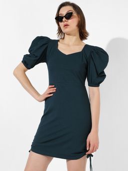 PINACOLADA - Women Solid Blue Regular Fit Dress