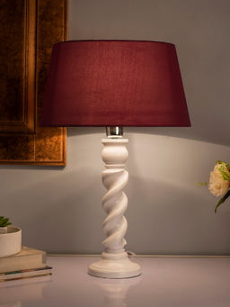 Homesake - Classic Twister Table Lamp Red Shade