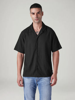 Levi's - Men's Black Solid/Plain Shirt